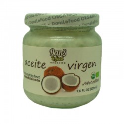 Aceite Virgen de Coco Orgánico x 225 Ml - Dans Le Food