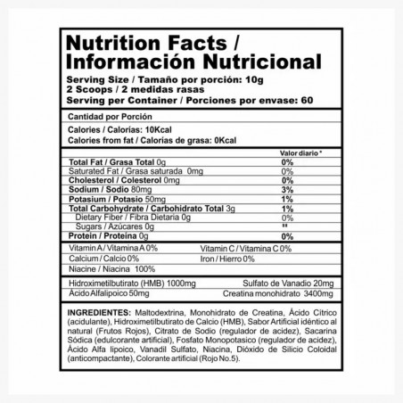 Crea Stack X 600gr (1.03 Lb) Nutramerican - Elitenut - Supernat