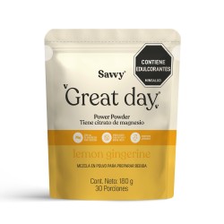 Great Day (Magnesio ) Limonada  de  Gingerine  X 180 GR  X  30 Sobres  - SAVVY