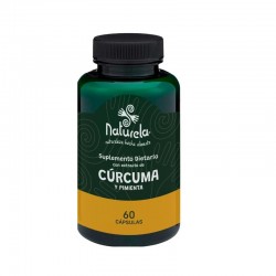 Cápsulas Con Extracto De Cúrcuma Y Pimienta x   60  capsulas -  Naturela