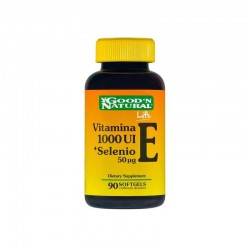 Vitamina E-1000 IU con  Selenio  x 90 Soft - Good‘N Natural