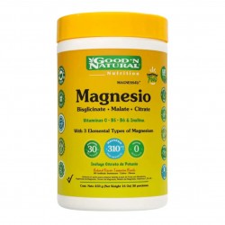 Magnesio Polvo (Bisglicinate- Malate -Citrate)- TarroX 450 Gr –Good Natural